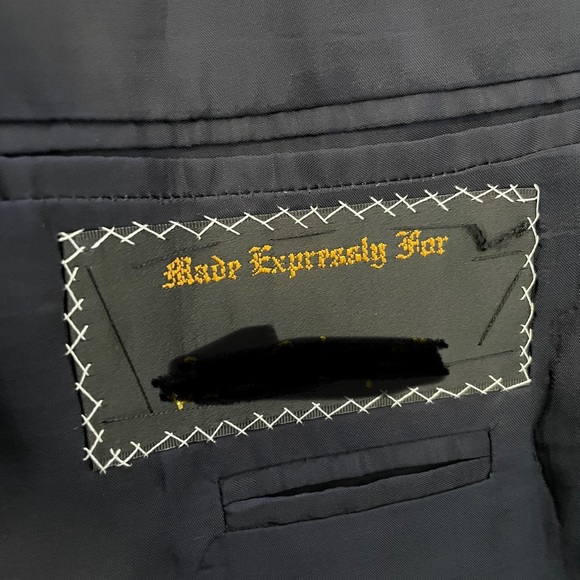 Bespoke 3-Roll-2 Navy Blazer - Picture 5 of 6